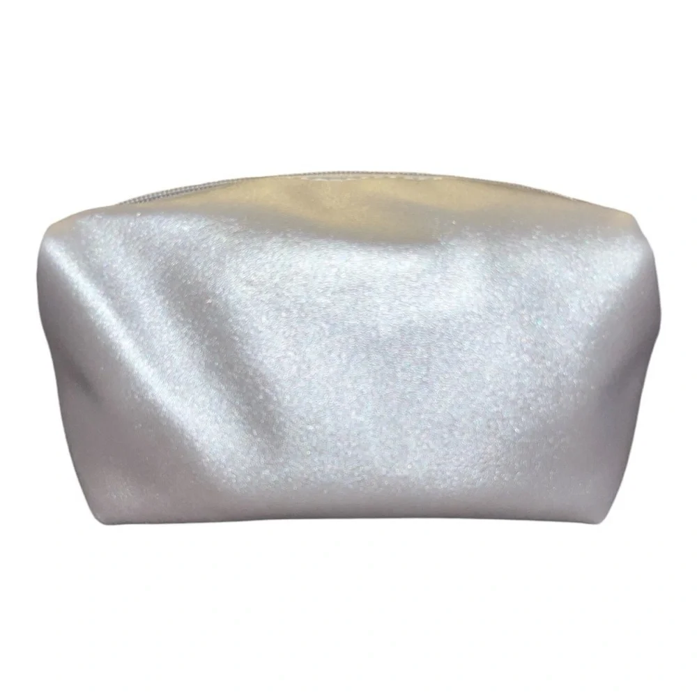 BVLGARI travel cosmetic bag silver NWOT designer case small size